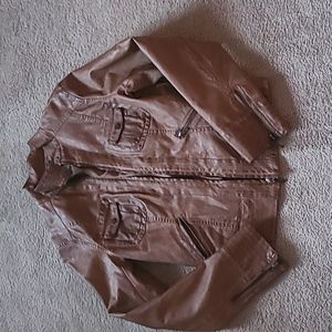 Max Jeans faux leather motorcycle jacket